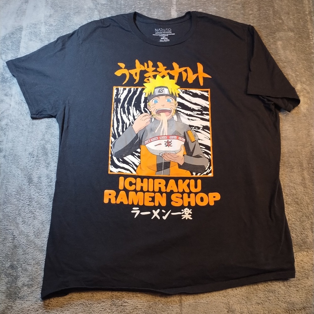 Naruto‎ Shippuden T-Shirt Mens 3XL Ichiraku Ramen Shop Black Anime Manga